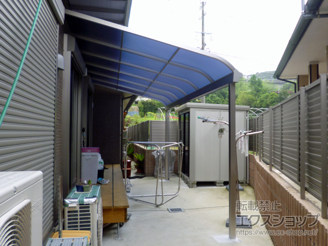 長崎県長崎市ののテラス屋根 ソラリア R型 テラスタイプ 単体 積雪〜20cm対応 施工例