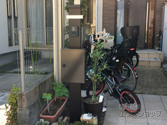 京都府京田辺市のの機能門柱・ポスト シンプレオ ポストユニット 1型 施工例