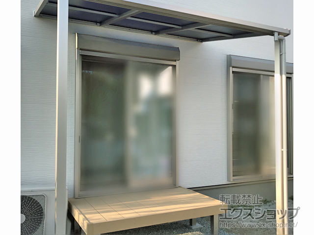 福岡県久留米市ののテラス屋根 ソラリア F型 テラスタイプ 単体 積雪〜20cm対応 施工例