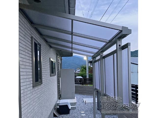 高知県高岡郡佐川町ののテラス屋根 ソラリア F型 テラスタイプ 単体 積雪〜20cm対応 施工例