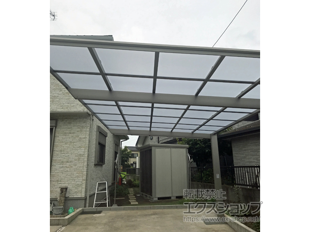 埼玉県さいたま市ののカーポート フーゴF (フラットスタイル) 積雪〜20cm対応 施工例