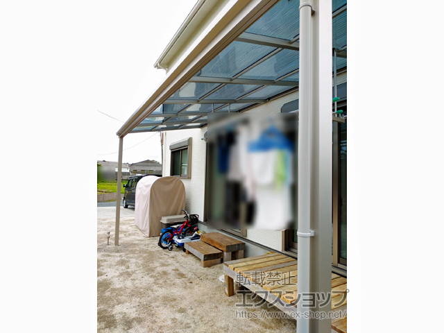 茨城県東茨城郡茨城町ののテラス屋根 ソラリア F型 テラスタイプ 単体 積雪〜20cm対応 施工例