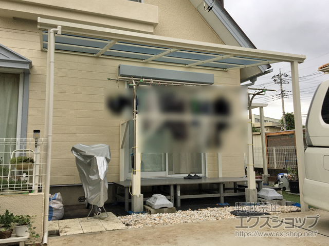 埼玉県熊谷市ののテラス屋根 ソラリア F型 テラスタイプ 単体 積雪〜20cm対応 施工例