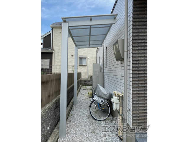 神奈川県横浜市ののサイクルポート・駐輪場 ネスカFミニ (フラットスタイル) 積雪〜20cm対応 施工例