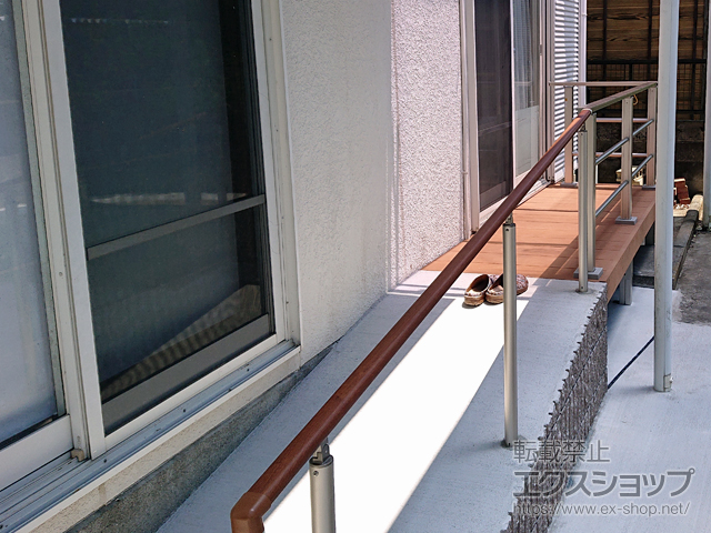 宮崎県延岡市のの手すり パルトナーUDフェンス1型(手すり)自立タイプ 笠木のみタイプ 施工例