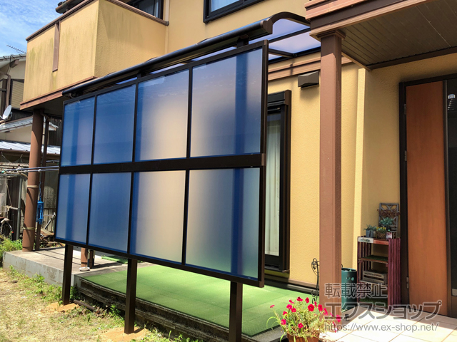 山口県下関市ののテラス屋根 ソラリア R型 テラスタイプ 単体 積雪〜20cm対応 施工例