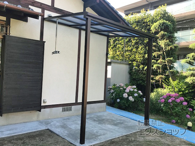 福岡県福岡市ののテラス屋根 ソラリア F型 テラスタイプ 単体 積雪〜20cm対応 施工例