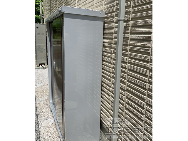 東京都国立市のの物置・屋外倉庫 シンプリー 一般型 1320×415×1603 MJX-134D-TB 施工例