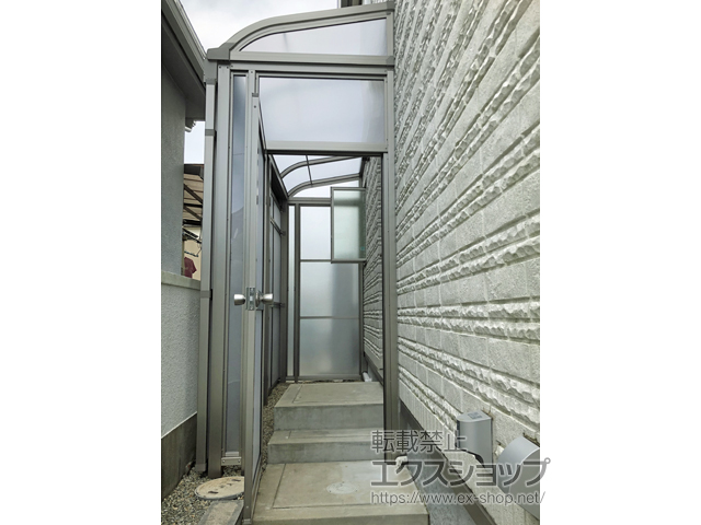 兵庫県神戸市ののストックヤード スピーネストックヤードR型 パネルタイプ ヤード仕様 積雪〜20cm対応 施工例