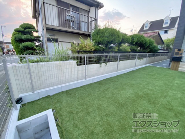 兵庫県三木市ののフェンス・柵 メッシュフェンス G10-R　自由柱施工 施工例