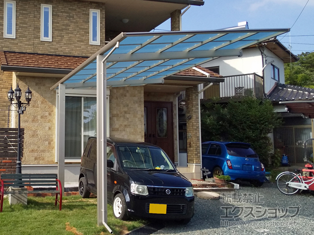 岡山県津山市ののカーポート エフルージュグラン　積雪〜20cm対応 マテリアルカラー 施工例