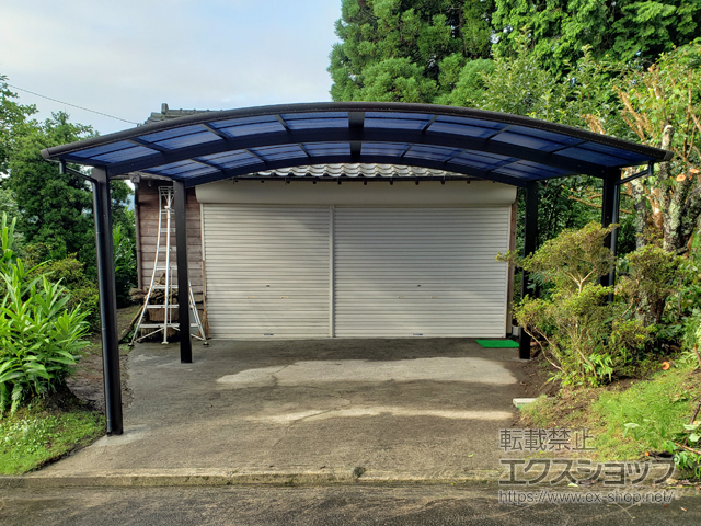 鹿児島県姶良郡湧水町ののカーポート プレシオスポート ワイド 積雪〜20cm対応 施工例