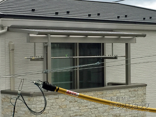 福岡県福岡市ののバルコニー・ベランダ屋根 ソラリア F型 1500 屋根タイプ 単体 積雪〜50cm対応 施工例