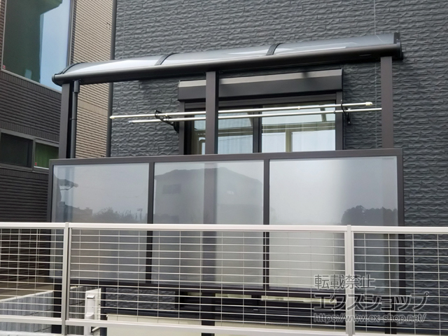 滋賀県彦根市ののテラス屋根 ソラリア R型 テラスタイプ 単体 積雪〜20cm対応 施工例