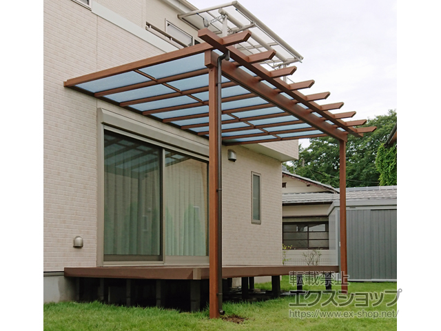千葉県流山市ののテラス屋根 サザンテラス (パーゴラ仕様) テラスタイプ 単体 積雪〜20cm対応 施工例