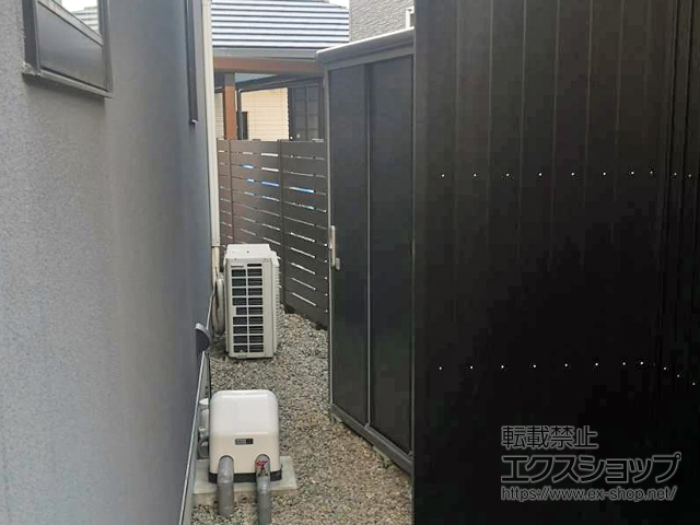 熊本県上益城郡嘉島町のの物置・屋外倉庫 エスモ 一般型 1650×650×1959 ESE-1606A-SM 施工例