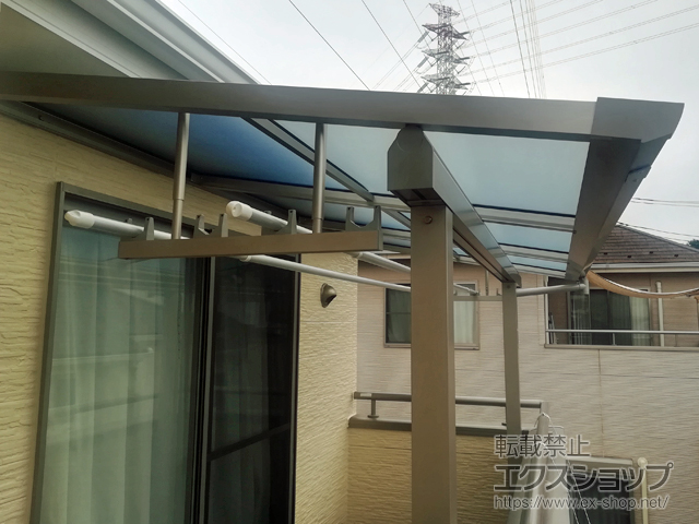 千葉県船橋市ののバルコニー・ベランダ屋根 ソラリア F型 屋根タイプ 単体 積雪〜20cm対応 施工例