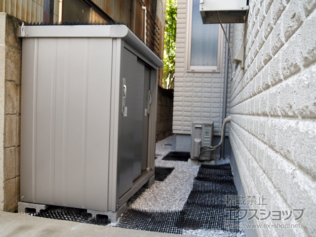 神奈川県川崎市のの物置・屋外倉庫 エスモ 一般型 1050×650×1101（ESE-1006Y） ESE-1006Y-SS 施工例