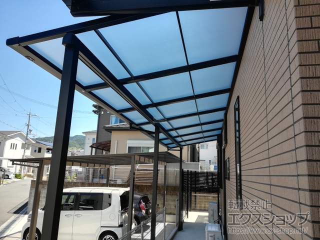 大阪府泉南郡岬町ののテラス屋根 スピーネ F型 テラスタイプ 連棟 積雪〜20cm対応 施工例