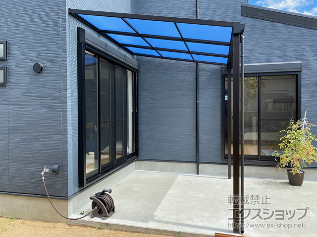 奈良県生駒郡三郷町ののテラス屋根 ソラリア F型 テラスタイプ 単体 積雪〜20cm対応 施工例