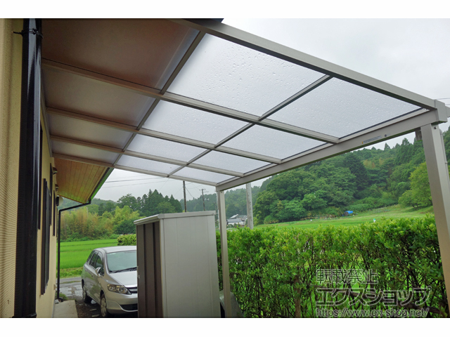 宮城県宮城郡利府町ののテラス屋根 ソラリア F型 テラスタイプ 単体 積雪〜20cm対応 施工例