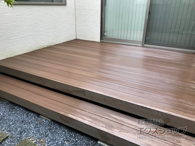 栃木県宇都宮市ののウッドデッキ 樹ら楽ステージ 木彫 施工例