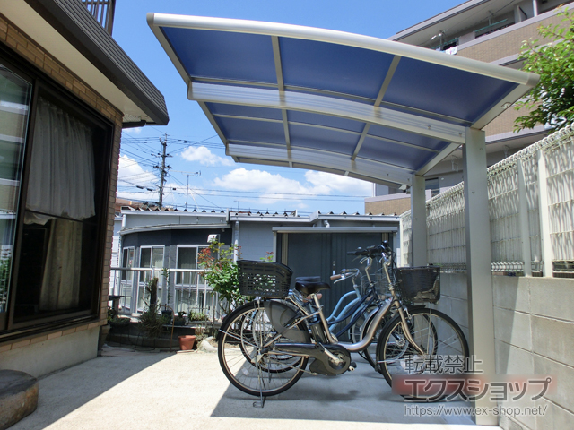 福岡県太宰府市ののサイクルポート・駐輪場 プレシオスポート ミニ 積雪〜20cm対応 施工例