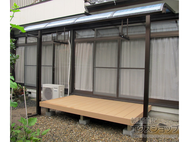 愛知県豊川市ののテラス屋根 ソラリア R型 テラスタイプ 単体 積雪〜20cm対応 施工例