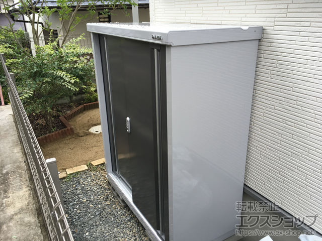 大阪府箕面市のの物置・屋外倉庫 シンプリー 一般型 1100×515×1303 MJX-115C-PG 施工例