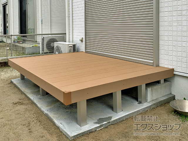 福岡県小郡市ののウッドデッキ リウッドデッキ 200 施工例