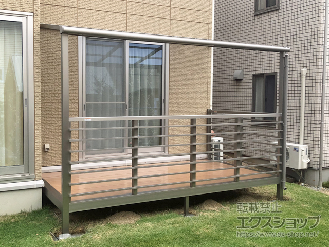 長野県松本市ののテラス囲い・サンルーム サニージュ F型 オープン納まり ランマ無 積雪〜20cm対応 施工例