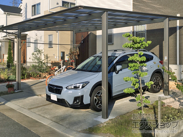 兵庫県神戸市ののカーポート ソリッドポート ワイド 積雪〜20cm対応 施工例