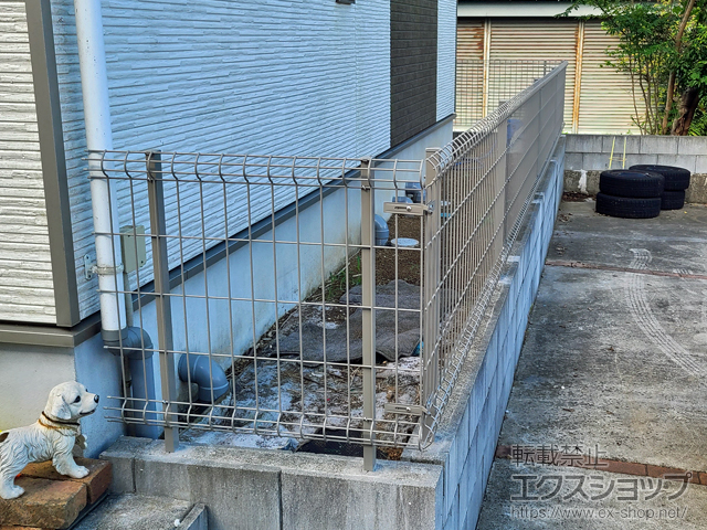 千葉県佐倉市ののフェンス・柵 イーネットフェンス 3F型 自由柱施工 施工例