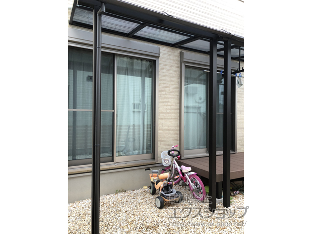 群馬県桐生市ののテラス屋根 ソラリア R型 テラスタイプ 単体 積雪〜20cm対応 施工例