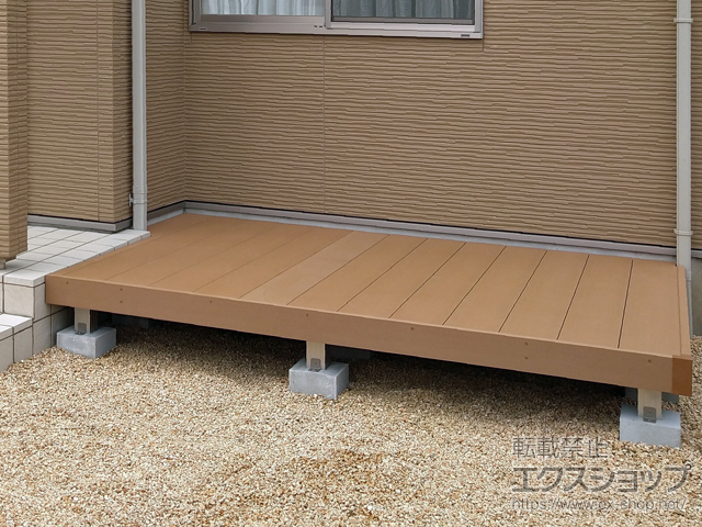 山口県宇部市ののウッドデッキ リウッドデッキ 200 施工例