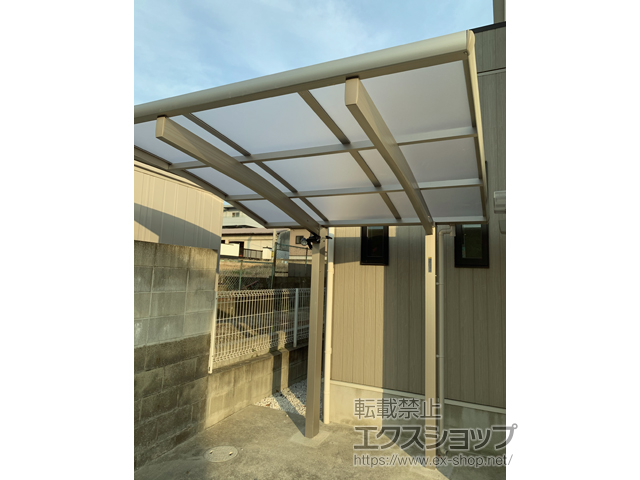 福岡県糟屋郡粕屋町ののサイクルポート・駐輪場 プレシオスポート ミニ 積雪〜20cm対応 施工例