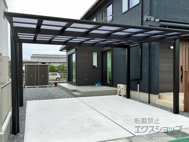 滋賀県草津市ののカーポート エフルージュ ツイン FIRST 積雪〜20cm対応 施工例