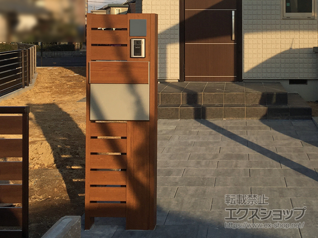 三重県鈴鹿市のの機能門柱・ポスト ルシアスポストユニット BW03型（L） 施工例