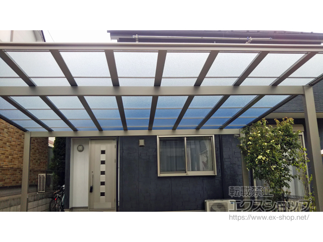 千葉県柏市ののカーポート ソリッドポート ワイド 積雪〜20cm対応 施工例