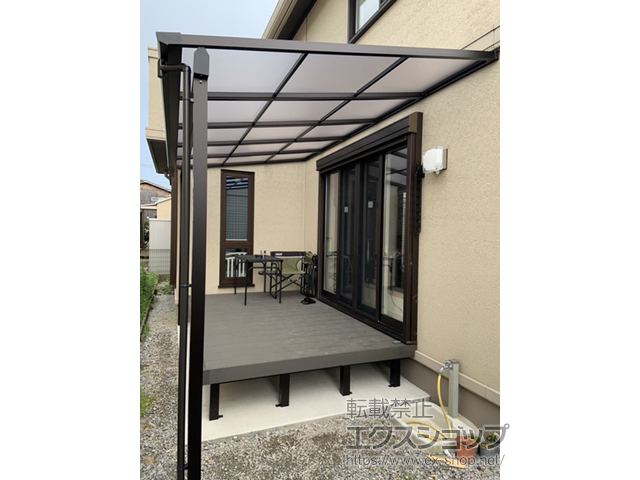 滋賀県近江八幡市ののテラス屋根 ソラリア F型 テラスタイプ 単体 積雪〜20cm対応 施工例