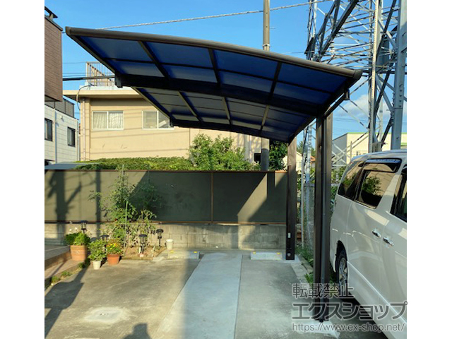 東京都府中市ののカーポート プレシオスポート 積雪〜20cm対応 施工例