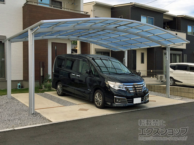 群馬県太田市ののカーポート ネスカR ワイド 積雪〜20cm対応 台風補償付 施工例