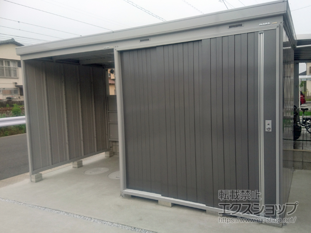 福岡県行橋市のの物置・屋外倉庫 ネクスタウィズ 一般型 4420×2210×2375 右扉タイプ（NXN-48HK・48H） NXN-48HK・48H-PG 施工例