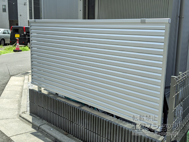 埼玉県朝霞市ののフェンス・柵 ミエーネフェンス 目隠しルーバータイプ　自由柱施工 施工例