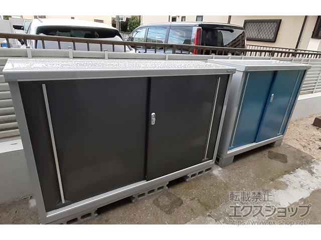 千葉県市川市のの物置・屋外倉庫 シンプリー 一般型 1740×515×1103 MJX-175B-P-PG 施工例