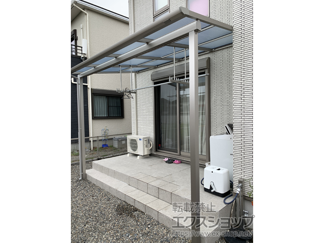 岐阜県羽島市ののテラス屋根 ソラリア F型 テラスタイプ 単体 積雪〜20cm対応 施工例