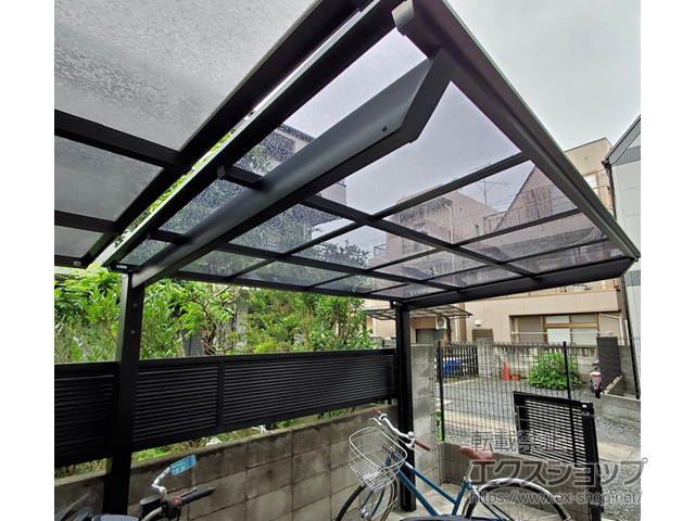 東京都練馬区ののサイクルポート・駐輪場 ネスカFミニ (フラットスタイル) 積雪〜20cm対応 施工例