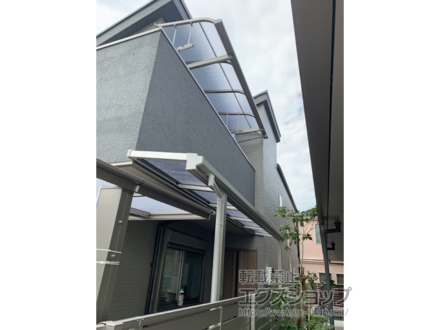 千葉県浦安市ののバルコニー・ベランダ屋根 スピーネ R型 ルーフタイプ 単体 積雪〜20cm対応 施工例