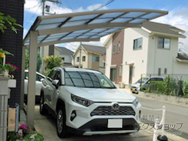 大阪府枚方市ののカーポート ネスカR (ラウンドスタイル) 積雪〜20cm対応 施工例