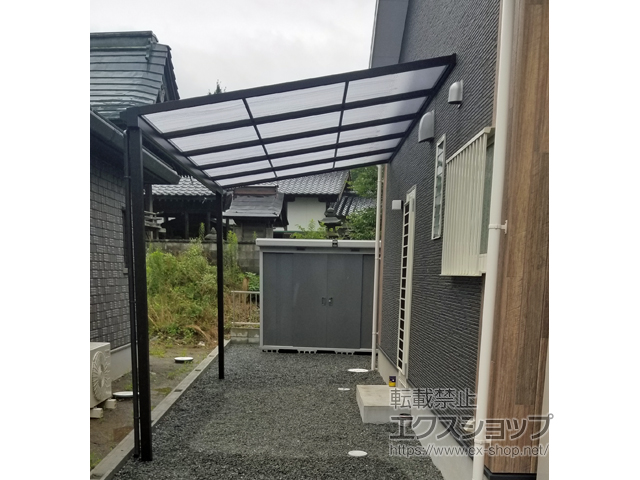 大分県豊後高田市ののテラス屋根 ソラリア F型 テラスタイプ 単体 積雪〜20cm対応 施工例